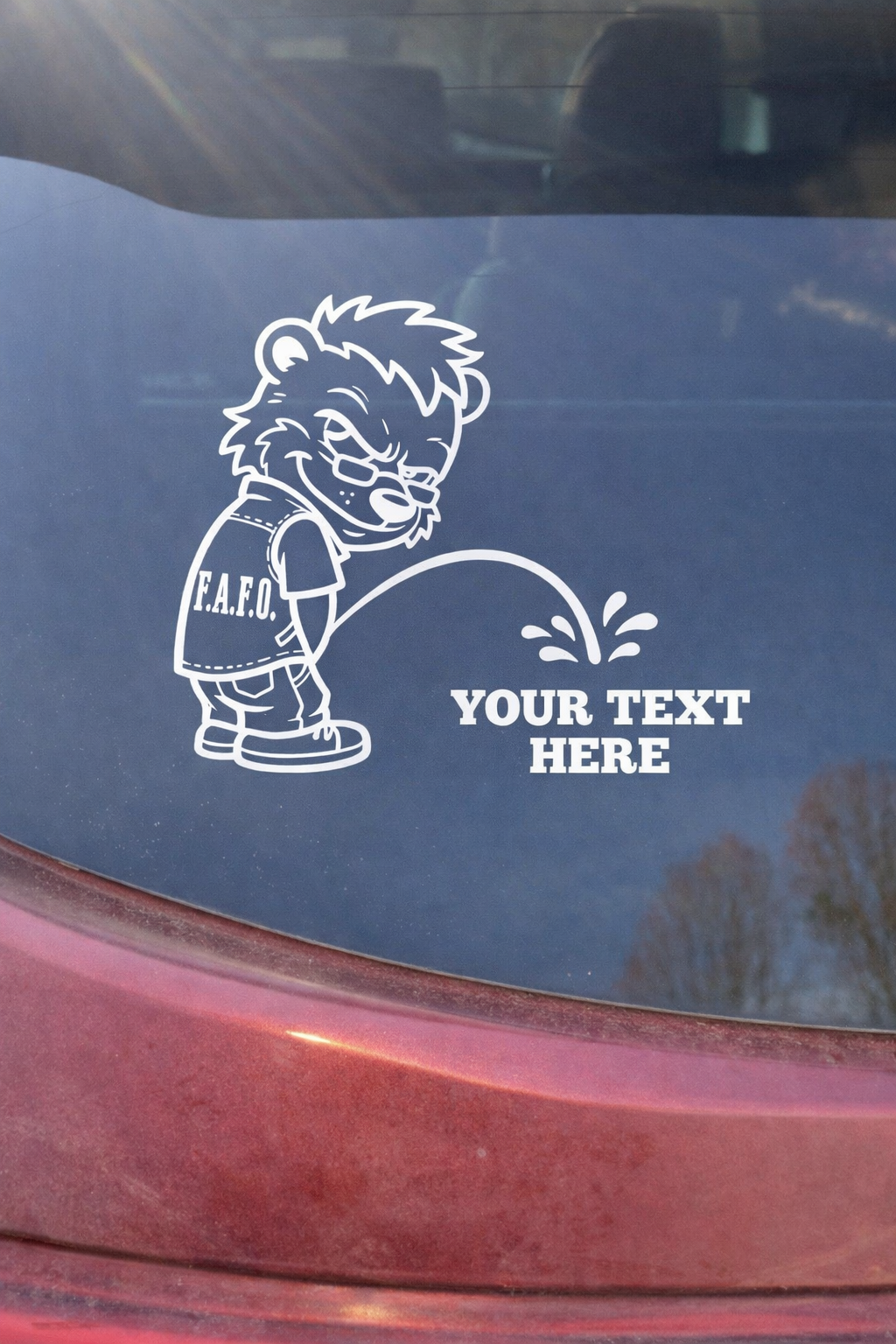 Custom FAFO bear decal